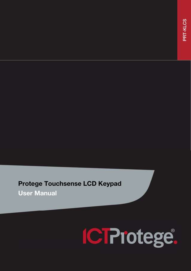 Page 1 of Protege Touch Sense LCD Keypad User Manual