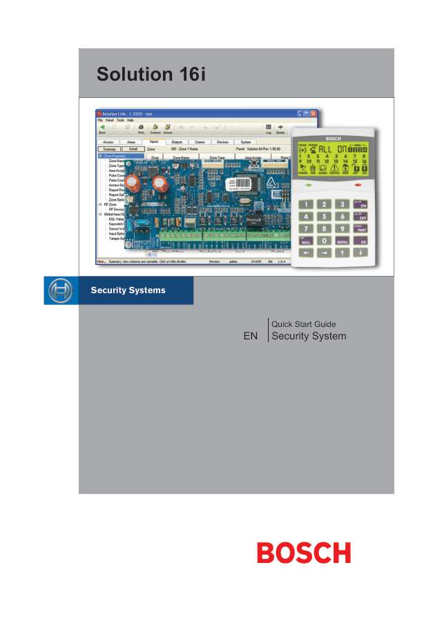 Page 1 of Solution16i Quick Start programming