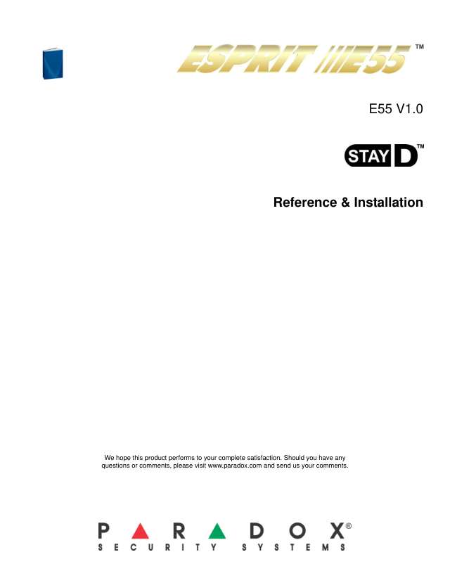 Page 1 of E55-EI00 Installer