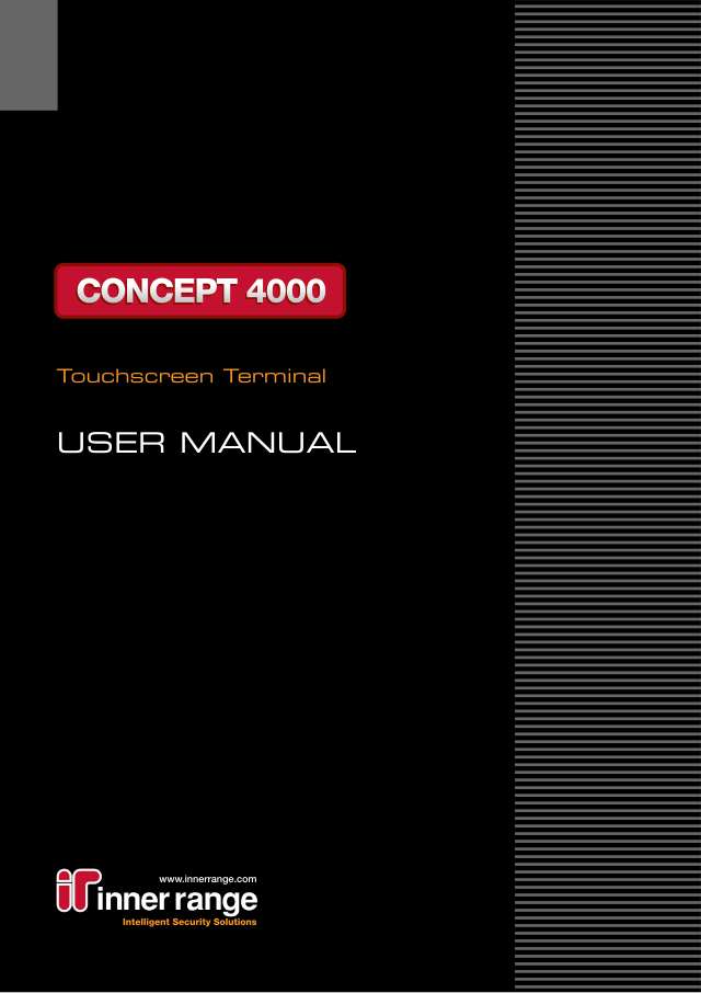 Page 1 of Concept 4000 Touchscreen Terminal User Manual