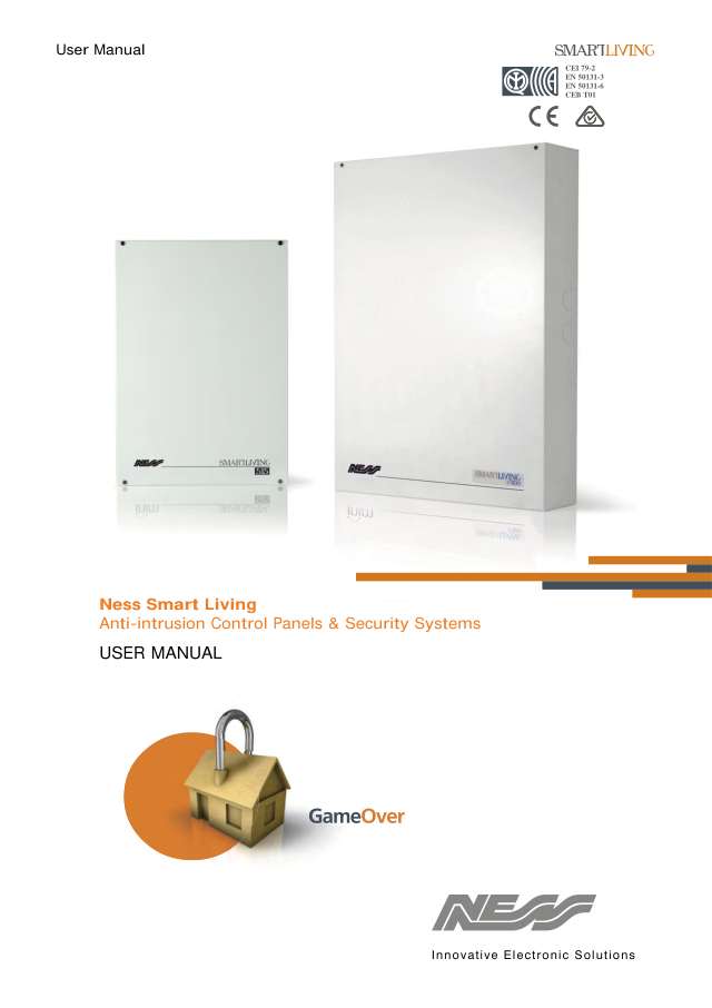 Page 1 of Smart Living Control Panels User Manual