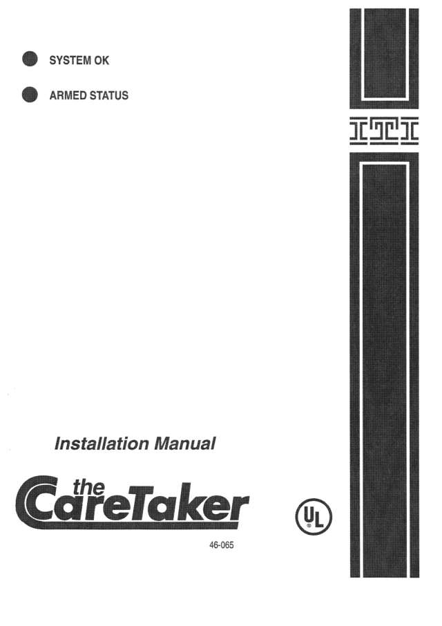 Page 1 of ITI CareTaker Installation Manual