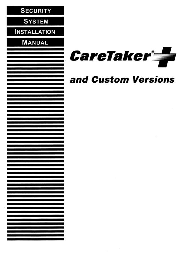 Page 1 of ITI CareTaker Plus Installation Manual