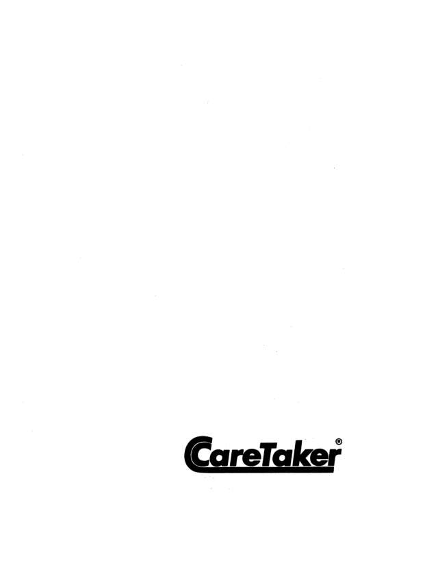 Page 1 of ITI CareTaker User Manual